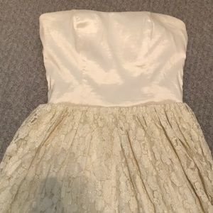 Cream Shiny Dress